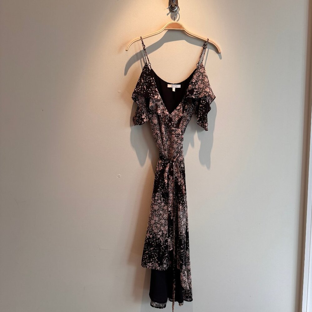 Wayf Flutter Sleeve Wrap Dress